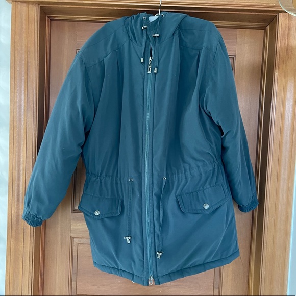 Towne from London fog puffy dark green jacket - Picture 3 of 9